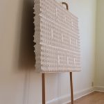 untitled (jonas) 2016, vangerven|vanrijnberk, egg carton, glue, paper, acrylic paints, wood